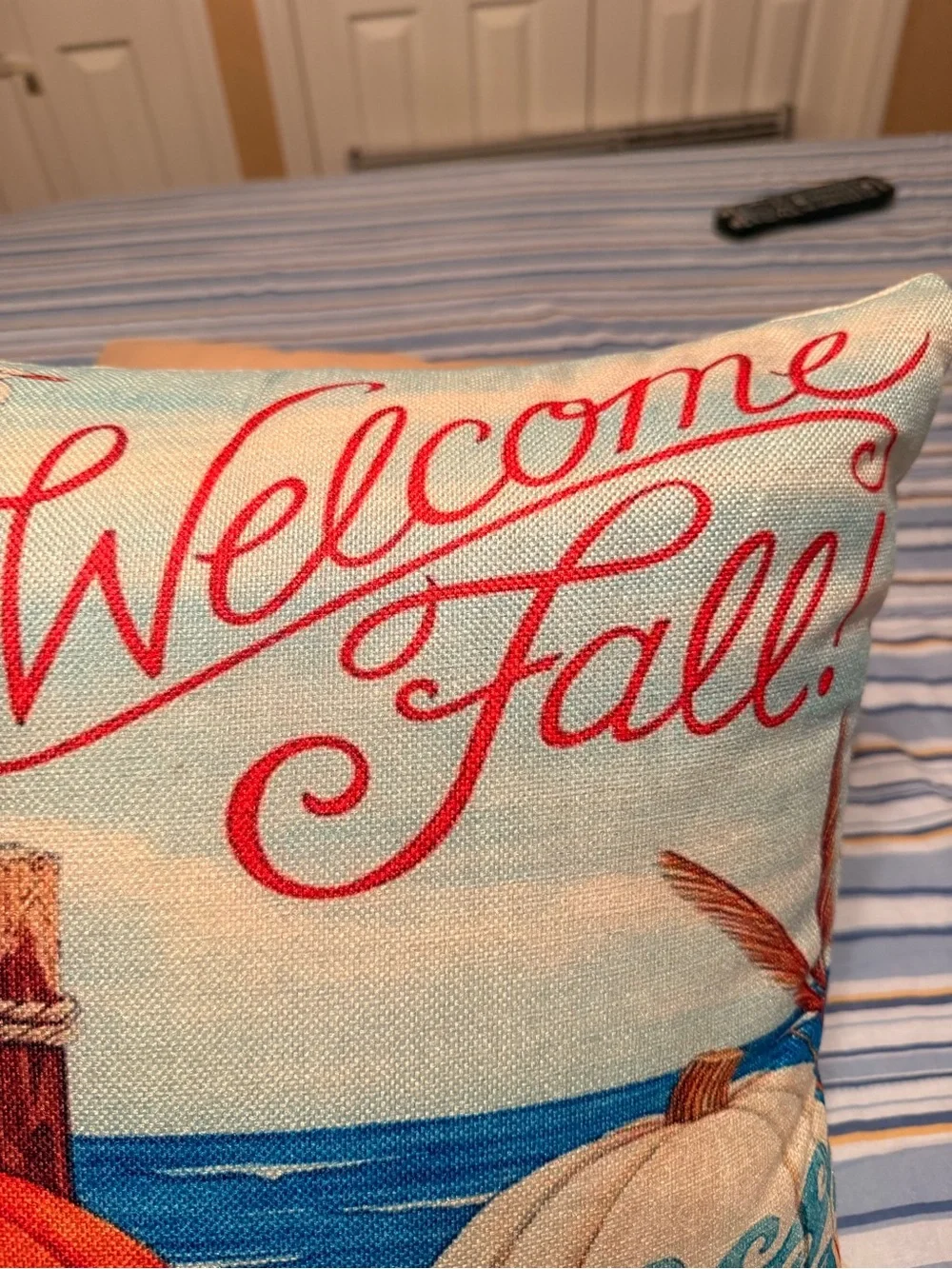 Welcome Fall Decorative Throw Pillow - Multicolor